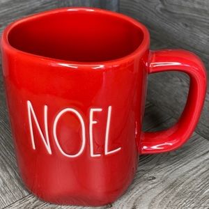 Rae Dunn NOEL red mug large letter New